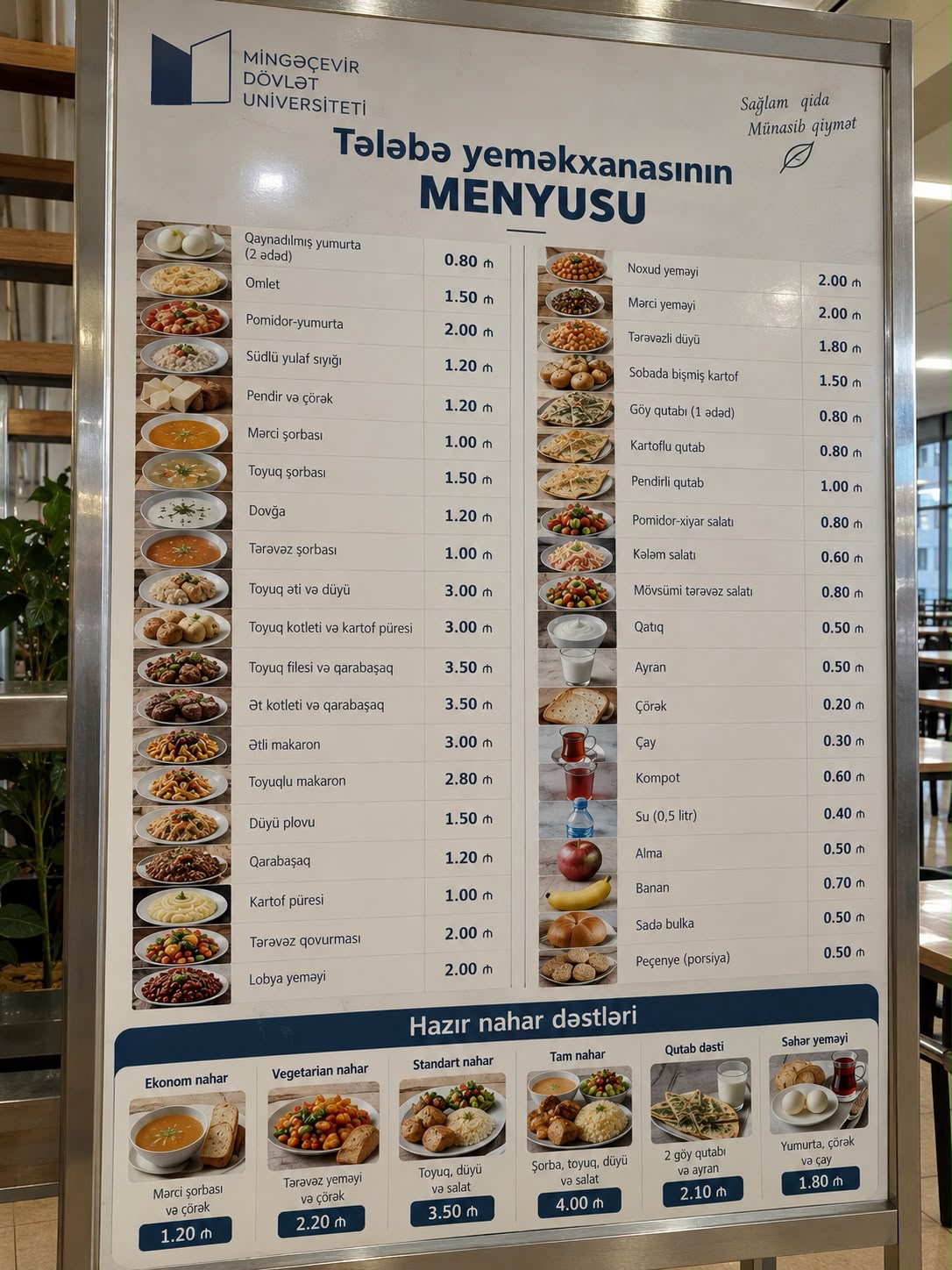 Read more about the article Healthy and Affordable Food Options Provided at Mingachevir State University